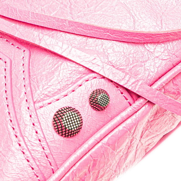 Balenciaga Neo Cagoule Shoulder Bag Pink Leather - Picture 5 of 8
